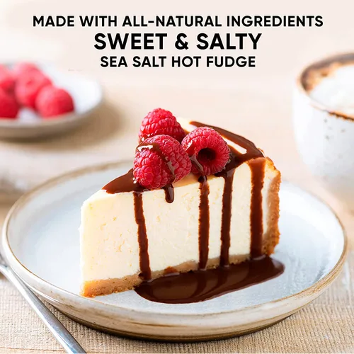 Miniatura 3 de Salsa de Chocolate con Ganache Caliente de Sal Marina de King's Cupboard - La Salsa de Ganache Caliente Perfecta para Cubrir Helado y Postres, Riego