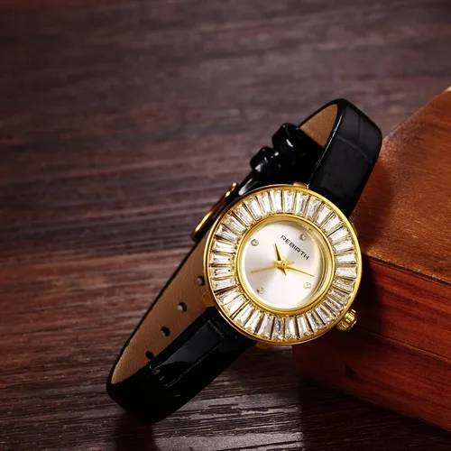 Miniatura 4 de Avaner Reloj de cara pequeña para mujer, reloj de cuero ultra delgado, reloj de pulsera de cuarzo analógico, reloj de vestir elegante para mujer