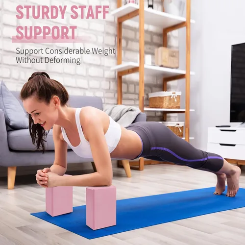 Miniatura 5 de Yoga Blocks 2 Pack, 9"x6"x3" High-Density EVA Foam Yoga Block, Non-Slip Yoga Blocks for Yoga, Pilates Meditation, Stretching and Toning, Supportive