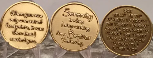 Miniatura 2 de RecoveryChip Juego espiritual de 3 medallones de huellas en la arena, llegó a creer en Serenity Lake