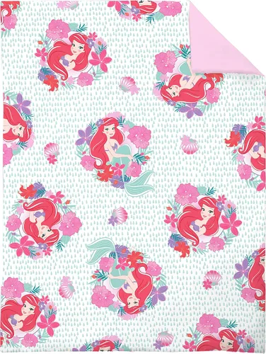 Miniatura 2 de Disney Ariel Sea Garden - Juego de cama para niños pequeños de 4 piezas - Edredón, sábana bajera, sábana encimera, funda de almohada reversible