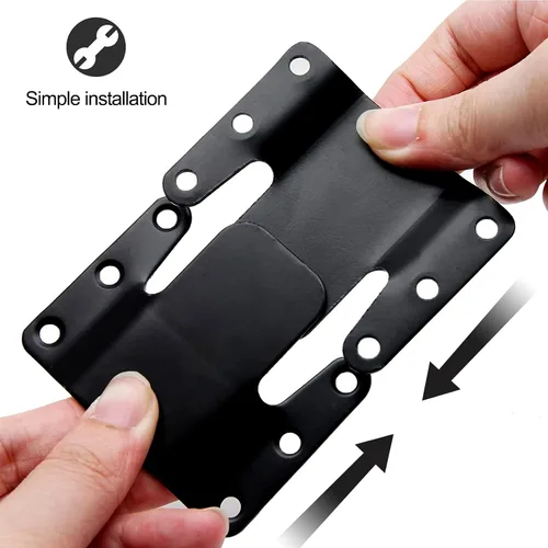 Miniatura 3 de DEEPDREAM 4 conectores seccionales de sofá de metal, conectores de sofá, conector de muebles entrelazados con 25 tornillos.. Negro-4 piezas