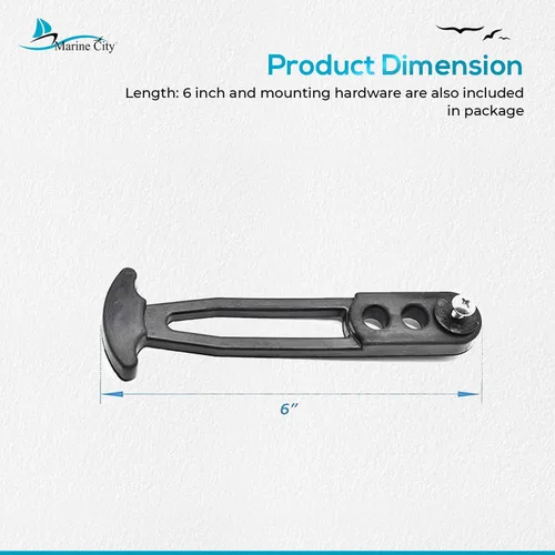 Miniatura 5 de MARINE CITY Boat Strap Boarding Latch Band with Bungee Rope & Rubber Holder, Mounting Holes for Boats, Yachts, RVs & Ladders