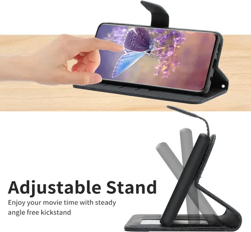 Miniatura 5 de XYX Wallet Case Compatible with Xiaomi 12S Ultra, Emboss Butterfly Flower PU Leather Flip Protective Case with Adjustable Shoulder Strap for Xiaomi