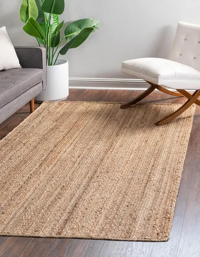 Miniatura 18 de Unique Loom Colección Jute Trenzado - Alfombra de área Dhaka (7' 1" x 10' Rectángulo, Blanco)