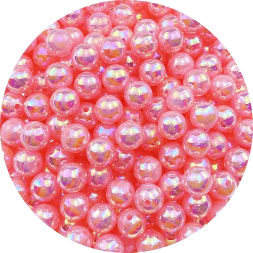 Miniatura 15 de 400 piezas cuentas de perla de 8mm AB cuentas de plástico brillantes y coloridas cuentas espaciadoras sueltas para hacer joyas, aretes, pulseras