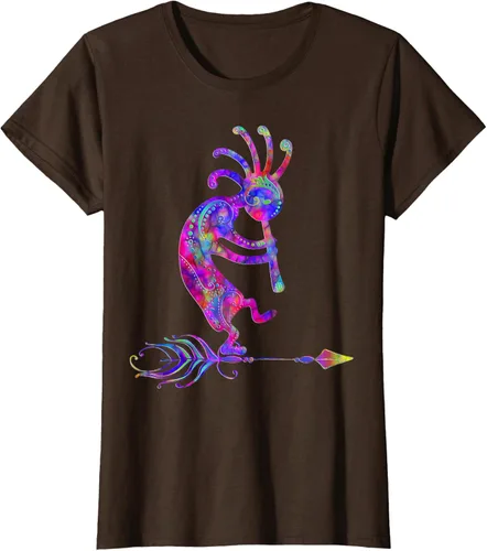 Miniatura 22 de Native American Kokopelli With Feather 2 - Camiseta Fan Fun, Negro, S