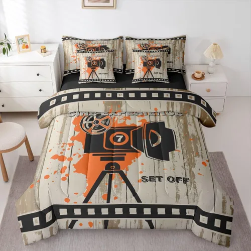 Miniatura 24 de Piano Music 7pcs Comforter King,Musical Notes Bedding Set Kids Girls Boys Teens Room Decor,Retro Graffiti Grey Gold Music Lover Bed in a Multi 11