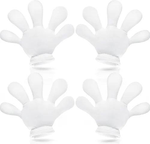 Geyoga 2 pares de guantes grandes de disfraz de manos de dibujos animados, guantes de Halloween para fiestas, cumpleaños, juegos de rol, disfraces