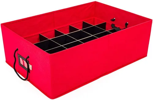 Miniatura 3 de Santa's Bags [Caja de almacenamiento para adornos navideños con divisores] - (Capacidad para 48 adornos de hasta 4 pulgadas de diámetro) Bandejas