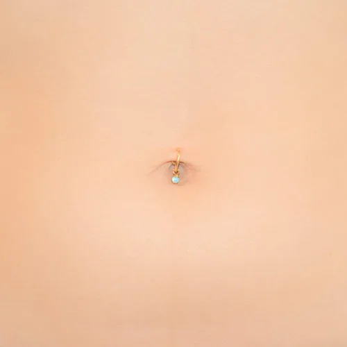 Miniatura 5 de Fake Belly Piercing Clip On Navel Ring Opal - No Piercing Belly Ring hoop