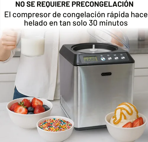 Miniatura 2 de Whynter máquina para hacer crema helada vertical 2.1 cuarto de galón con tazón de acero inoxidable