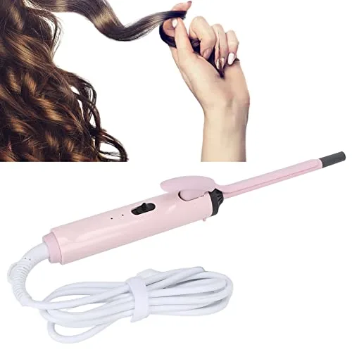 Miniatura 5 de Brrnoo Rizador profesional, pinza rizadora pequeña y fina de 0.354 in, superficie de calefacción de cerámica, crea rizos de larga duración