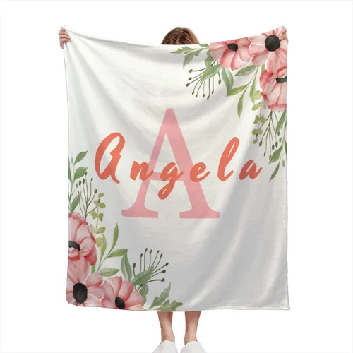 Miniatura 14 de Mantas de bebé personalizadas con nombre, mantas de bebé personalizadas para niñas y niños, manta suave con nombre para niños, regalos Tropical