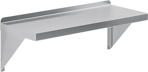 Miniatura 23 de AmGood Estante de pared de acero inoxidable de 18 x 72 pulgadas Estantería de metal para electrodomésticos y equipos Cocina, restaurante