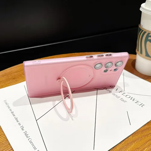 Miniatura 3 de Funda para Samsung Galaxy S22 Ultra, [compatible con Magsafe] con protector de lente de cámara y kiskstnad ligera y translúcida mate, borde suave, a