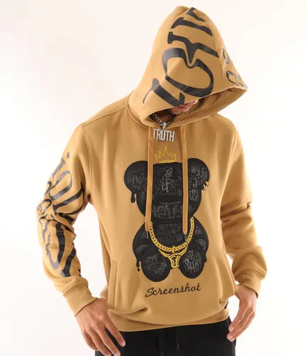 Miniatura 13 de SCREENSHOT Sudadera urbana de forro polar para hombre, diseño de dibujos animados de animación, parche bordado de gel