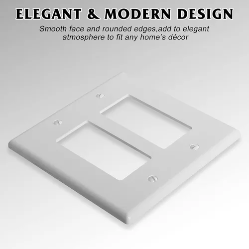 Miniatura 2 de Placas decorativas de pared de 2 segmentos para interruptores de luz, interruptor inteligente, atenuadores, GFCI, receptáculo, salida USB