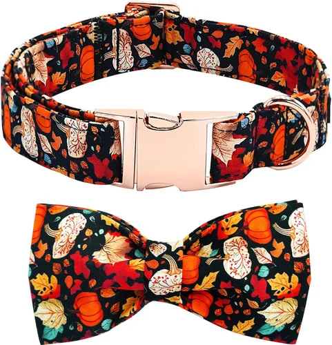 Miniatura 34 de Collar para perros - Rugby con flores Collar para mascotas con lazos para perros Corbatin para mascotas Collar para perros ajustable Collar