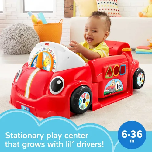 Miniatura 2 de Fisher-Price Laugh & Learn Carro de actividades Smart Stages con luces musicales y escenarios inteligentes para bebés y niños pequeños, rojo