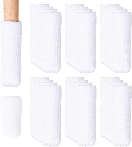 Hazeland - Protectores de patas de silla de punto de alta elasticidad para suelos de madera dura, 24 unidades, antideslizantes, sin arañazos,