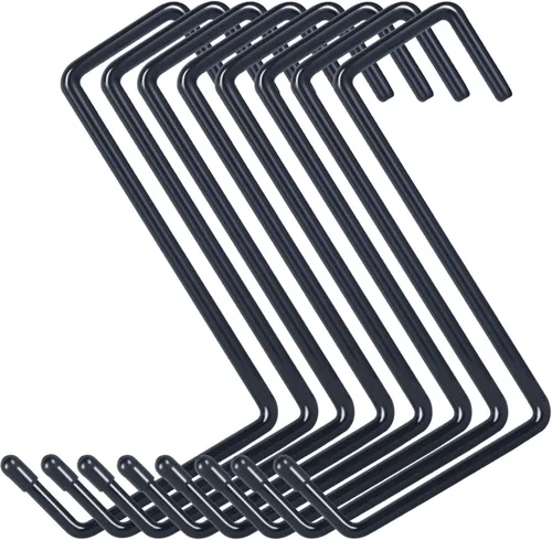 Miniatura 8 de DINGEE Ganchos grandes con revestimiento de vinilo para colgar, gancho para colgar en bicicleta, ganchos de garaje, ganchos de escalera, organizador