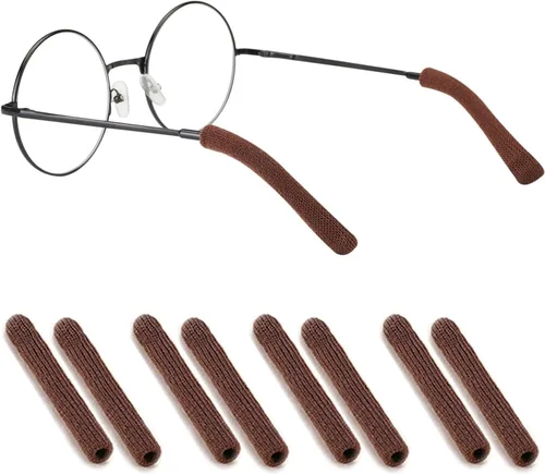 Miniatura 8 de KAJUDA 4 pares de pinzas para las orejas, almohadillas de algodón de punto suave, almohadillas de oreja, puntas de las patillas de las gafas