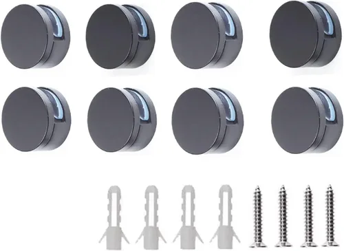 Miniatura 8 de Clips de espejo, espejo de aleación de zinc, clip de vidrio flotante, soporte ovalado de pared para espejos de pared, espejos de baño, soporte