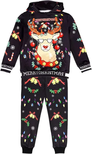 Miniatura 2 de Sudadera con capucha de Navidad para niños chicosniñas con sudadera de Navidad disfraz de Chrismas