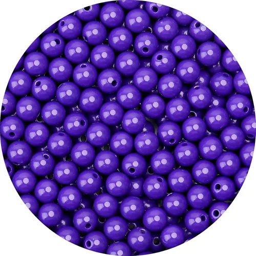Miniatura 24 de BONNY BOXX 2000 piezas 4 mm cuentas redondas de acrílico de zafiro suave, bolas de plástico de chicle de burbujas, cuentas gruesas de bolas