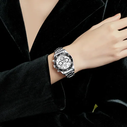 Miniatura 8 de OLEVS - Reloj de mujer de moda, reloj de vestir con diamantes, para mujer, analógico, de cuarzo, acero inoxidable, impermeable, luminoso, con fecha