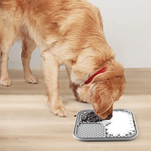 Miniatura 6 de Coomazy Alfombrilla para lamer perros y gatos, alimentador lento y diseño antideslizante, reductor de aburrimiento y ansiedad, adecuado