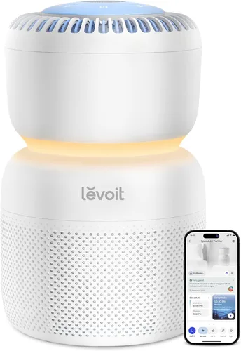 LEVOIT - Purificador de aire para dormitorio del hogar con filtro HEPA, máquina de sonido de ruido blanco y luz nocturna libre de luz azul para un