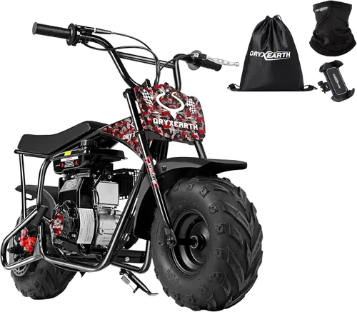 Miniatura 23 de Oryxearth Mini bicicleta de tierra todoterreno de 105cc de 4 tiempos, 28mph, a gasolina con transmisión automática y arranque de tirón para adultos