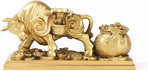 Miniatura 8 de BRASSTAR TQZMPT1 - TQZMPT1 - TQZMPT1 - Estatua de Feng Shui de latón tira de riqueza con monedas, estatua de fortuna y suerte reunir regalos