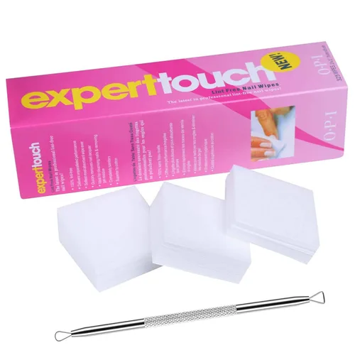 Miniatura 4 de 1300 piezas de removedor de esmalte de uñas de gel para arte de uñas sin pelusas, almohadilla de algodón con 2 piezas de cutícula de doble cabeza