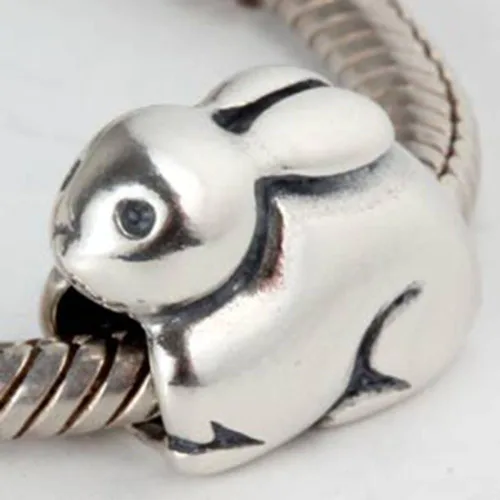 Miniatura 3 de Jirafa encanto pulsera de plata de ley 925encanto de la suerte de animales