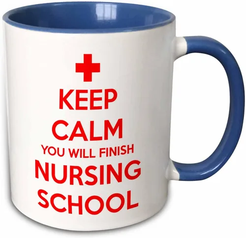 Miniatura 13 de 3dRose Taza "Keep Calm You Will Finish Nursing School", 11 onzas