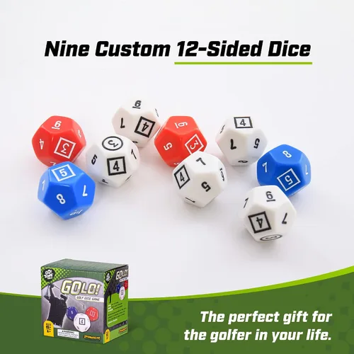 Miniatura 5 de Zobmondo!! GOLO Juego de dados de golf para golfistas, familias y niños Divertido juego portátil para el hogar, viajes, camping, vacaciones