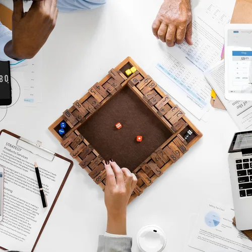 Miniatura 6 de ropoda Juego de mesa de dados de 4 vías de 12 pulgadas (2-4 jugadores) para niños y adultos