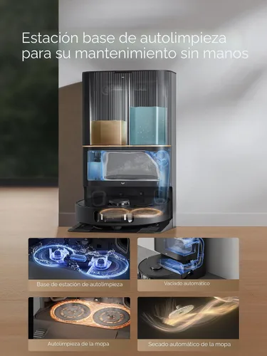 Miniatura 2 de DREAME X30 Ultra Robot Aspirador y Fregona Combo, Succión de 8300Pa, Fregona Extensible y Autolimpiante con Agua de 140°F, Fregona Removible