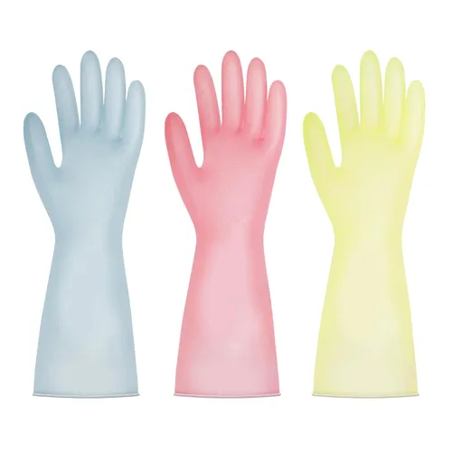 BOOMJOY Guantes de limpieza de PVC, guantes resistentes para lavar platos, guantes medianos reutilizables para cocina, baño, jardinería, trabajo,