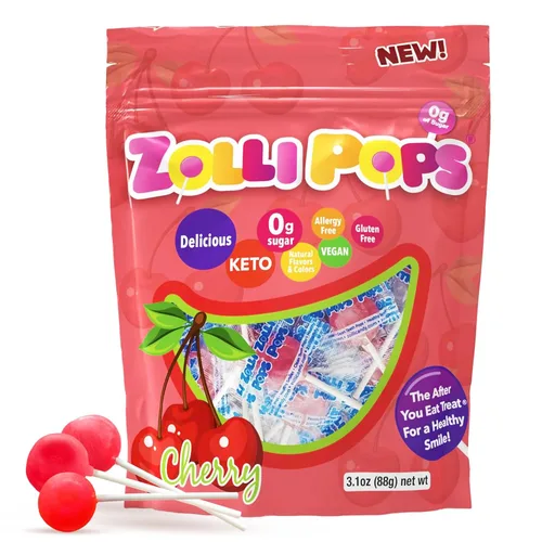 Miniatura 14 de Zollipops Clean Teeth Pops - Caramelos sin azúcar con xilitol, paletas sin colorantes, aptos para dieta keto y diabética, golosinas aprobadas por