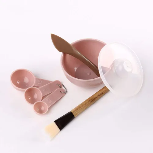 Miniatura 2 de Máscara facial de bricolaje Tazón de mezcla Cepillo Cuchara Stick Herramienta Cuidado de la Cara Set para las Mujeres 7pcs