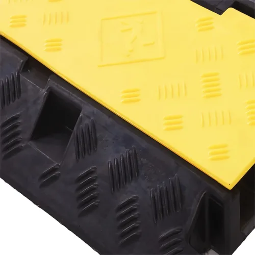 Miniatura 8 de CXRCY Rampa de cable, 1 paquete de 5 canales, protector de cable de goma de PVC, capacidad de 18,000 libras, resistente, protección de canales