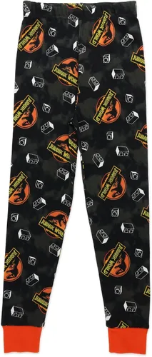 Miniatura 3 de LEGO Jurassic World Boys 2 Piece Cotton Pajamas with Slippers