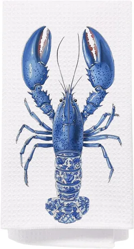 Miniatura 12 de SPBL&L Toallas de Cocina de Langosta - Decoración de Langosta, Toallas de Mano Náuticas para Baño, Toallas de Platos Costeras Náuticas de Playa