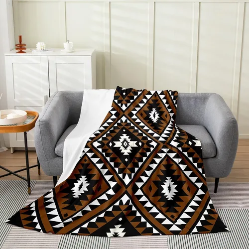 Miniatura 15 de Erosebridal Western Cowgirl Blanket 40x50 Western Cowboy Fleece Flannel Blanket for Bed Sofa Crib Horseshoe Boots Southwestern Fuzzy Plush Throw