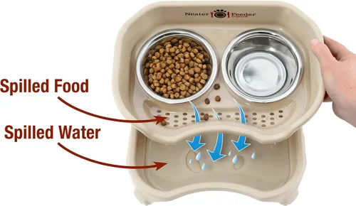 Miniatura 3 de Neater Feeder Express Tazones para Perros Elevados a Prueba de Desorden para Razas Pequeñas de Menos de 15 Libras, Fabricado en EE.UU., Soporte