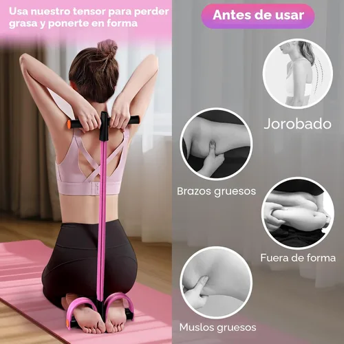 Miniatura 6 de Resistance Bands with Handles, 6-Tube Elastic Pedal Resistance Band for Working Out, Durable Natural Rubber Exercise Bands, Multifunction Exercise